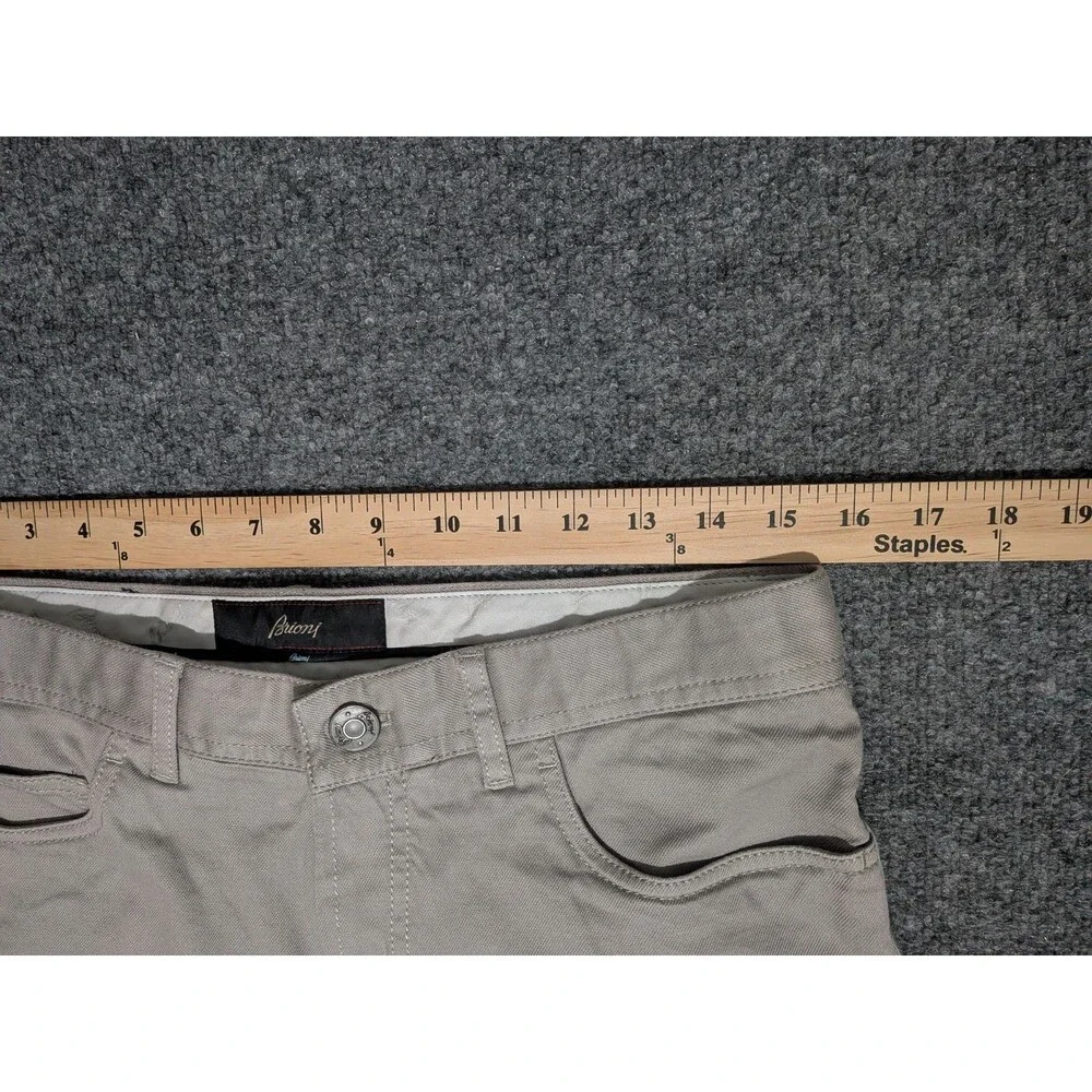 Brioni Stelvio Pants Mens 34 (31x33) Straight Leg Gray